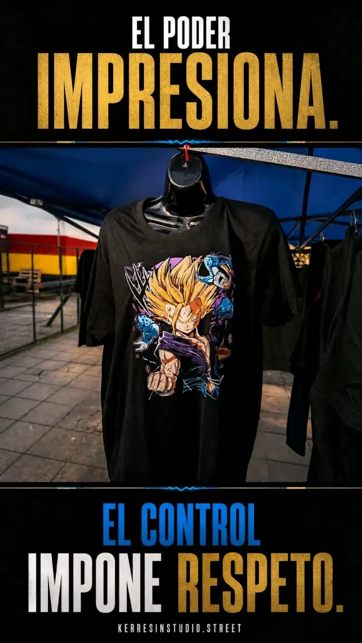 Poleras Anime Dragon Ball Z Negras Talla L y XL - 2