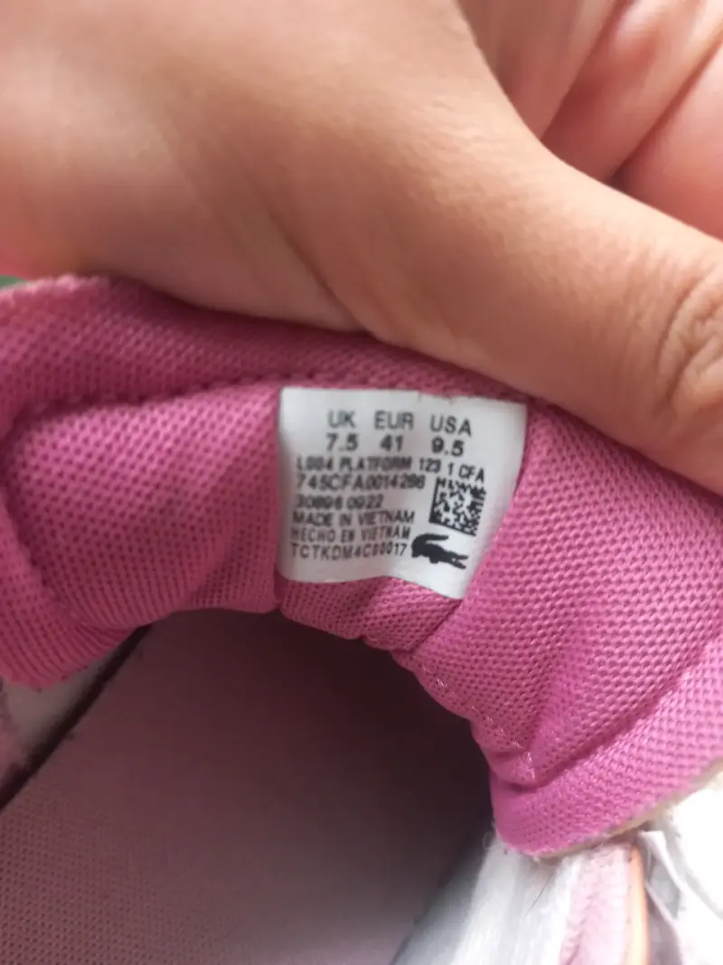 Zapatillas Lacoste Plataforma Mujer Rosadas - 4