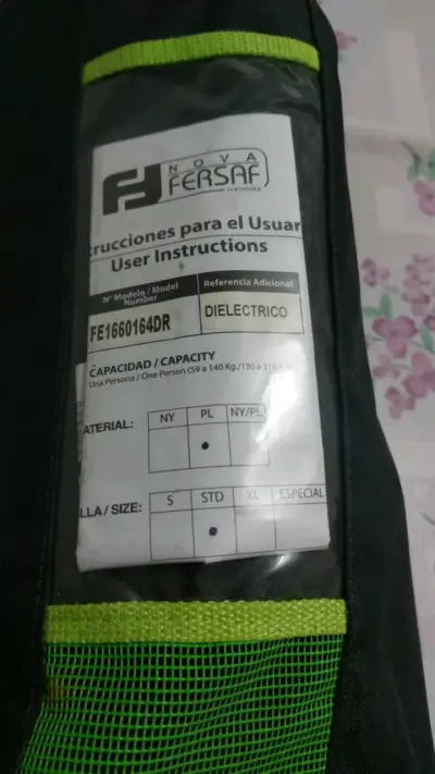 Arnés de seguridad Equiseg con cuerda elástica - miniatura 2