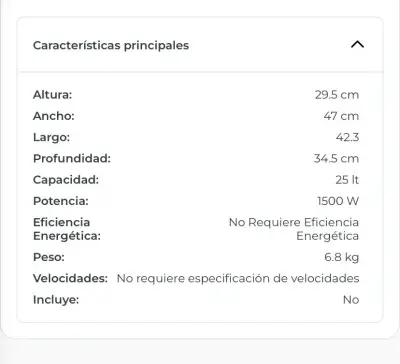 Horno eléctrico Thomas  25 litros - miniatura 5