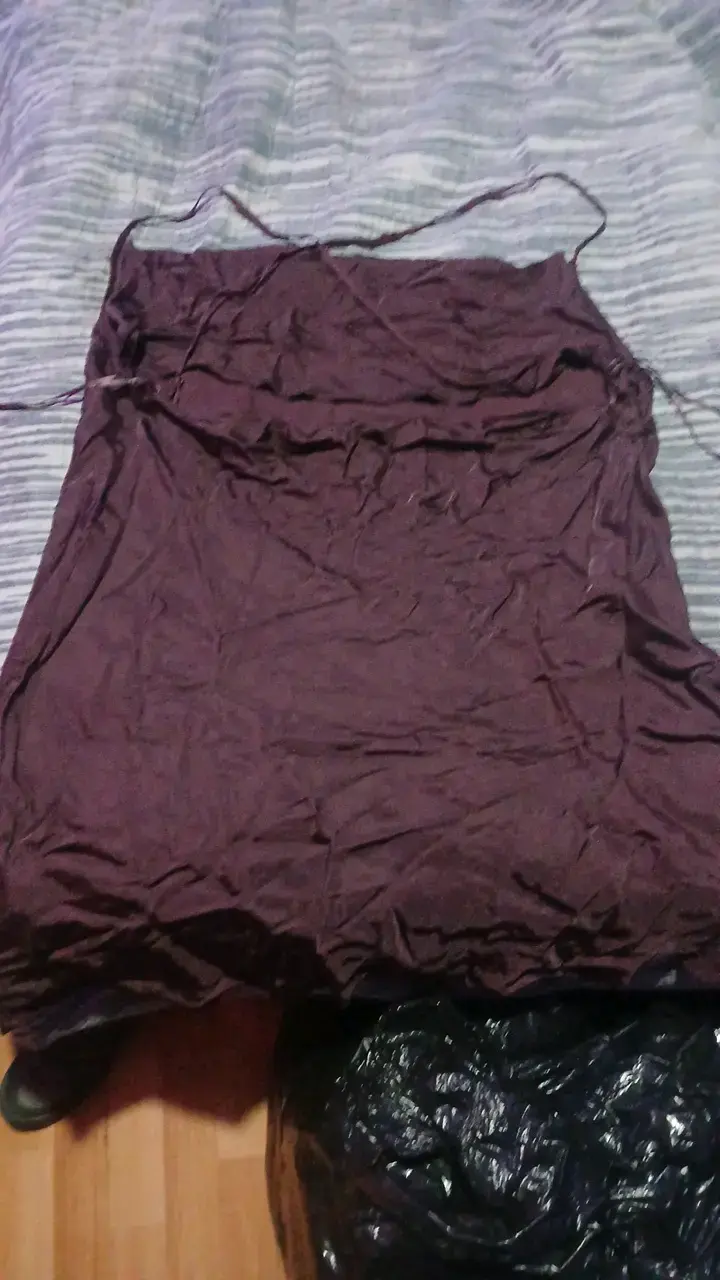 Vestido café sin mangas para mujer - 2