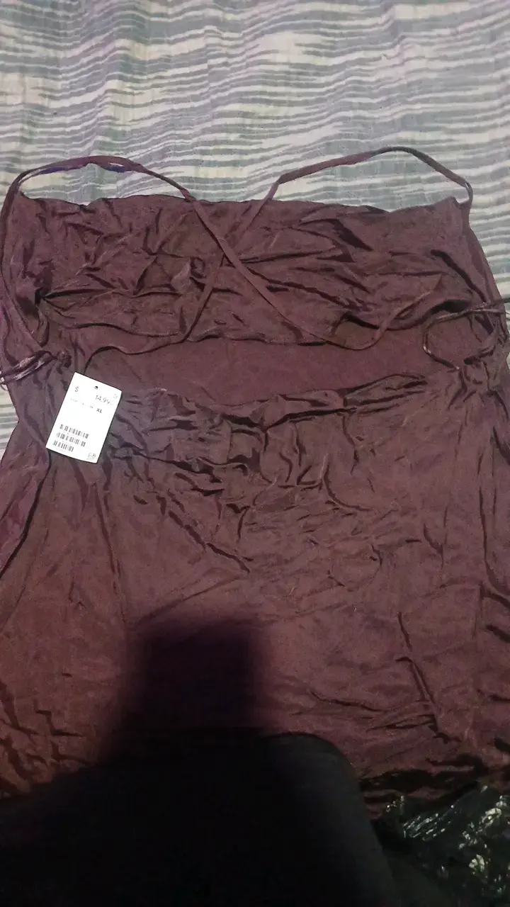Vestido café sin mangas para mujer - 3