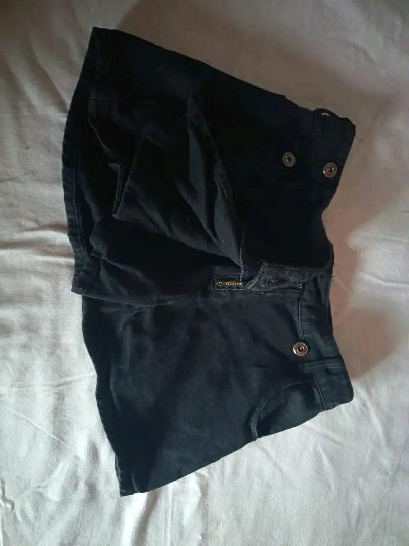 falda Short de mezclilla negros para mujer - 3