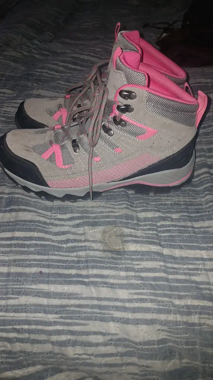 Botas de trekking para mujer gris y rosa - 2