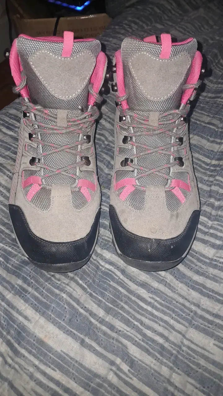 Botas de trekking para mujer gris y rosa - 5