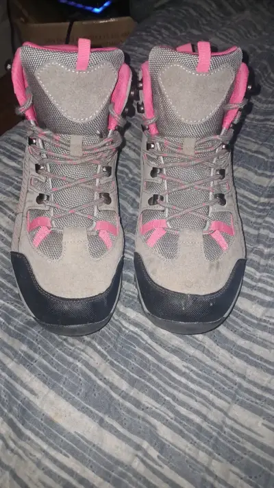 Botas de trekking para mujer gris y rosa - miniatura 5