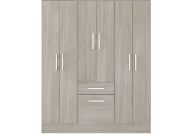 Closet de madera con cajonera gris - miniatura 1