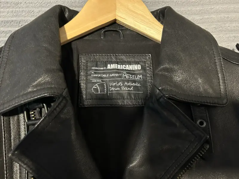 Chaqueta de cuero negra Americano talla M - 2