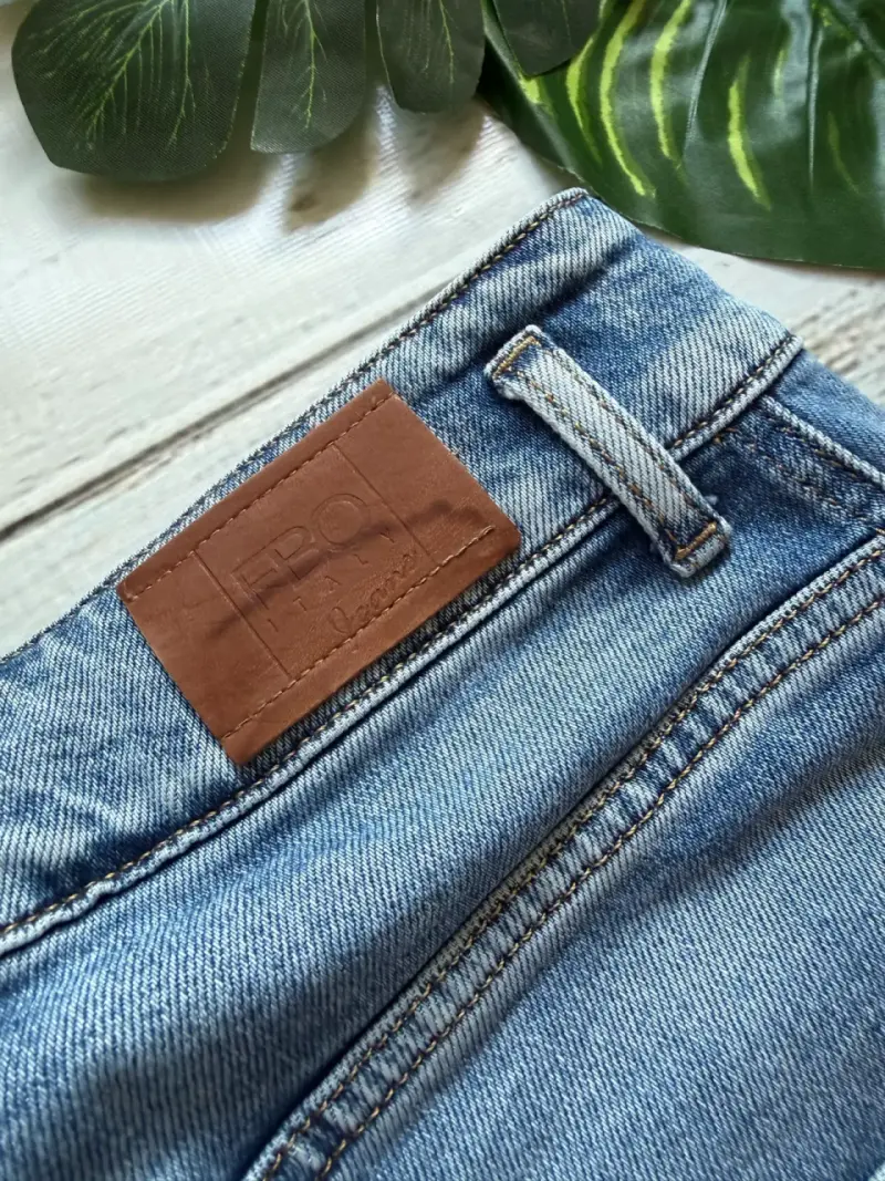 Jeans cargo de mezclilla azul cargo - 3