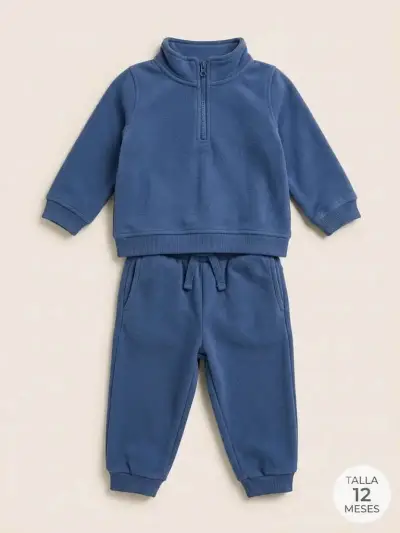 Conjunto buzo azul para bebé 12 meses - miniatura 1
