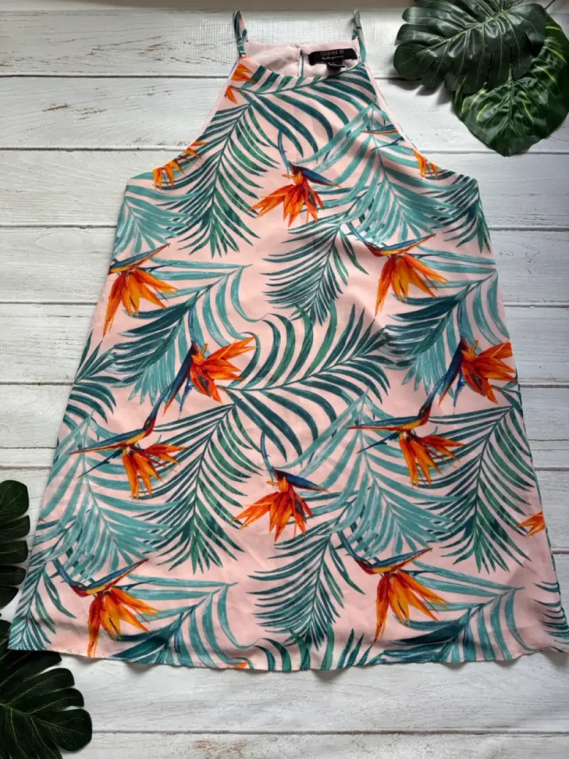 Vestido estampado tropical Forever 21