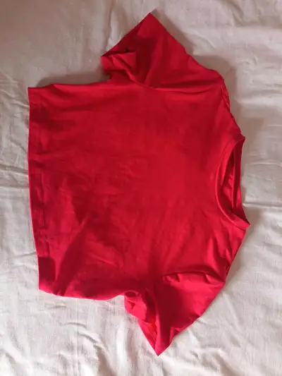 crop top básico rojo para mujer - miniatura 1