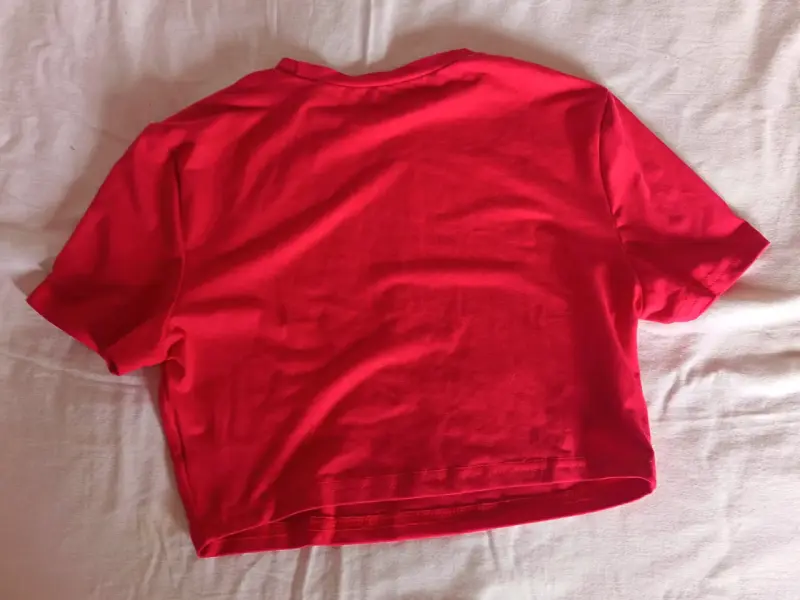 crop top básico rojo para mujer - 2