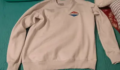 Polerón blanco Billabong con logo Talla M varón - miniatura 1