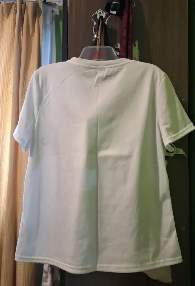 Polera Blanca con estampado shein - miniatura 2