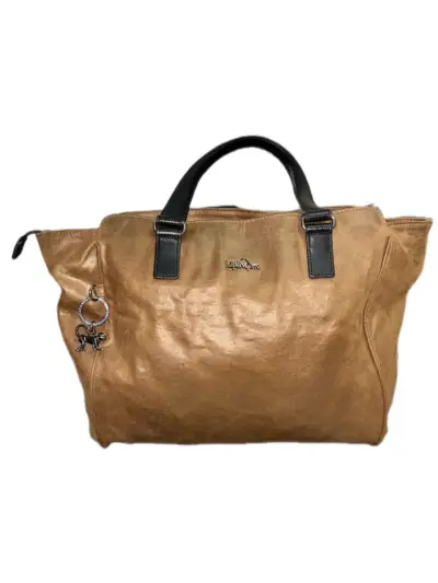 Bolso de mano Kipling marrón con asas negras - miniatura 1