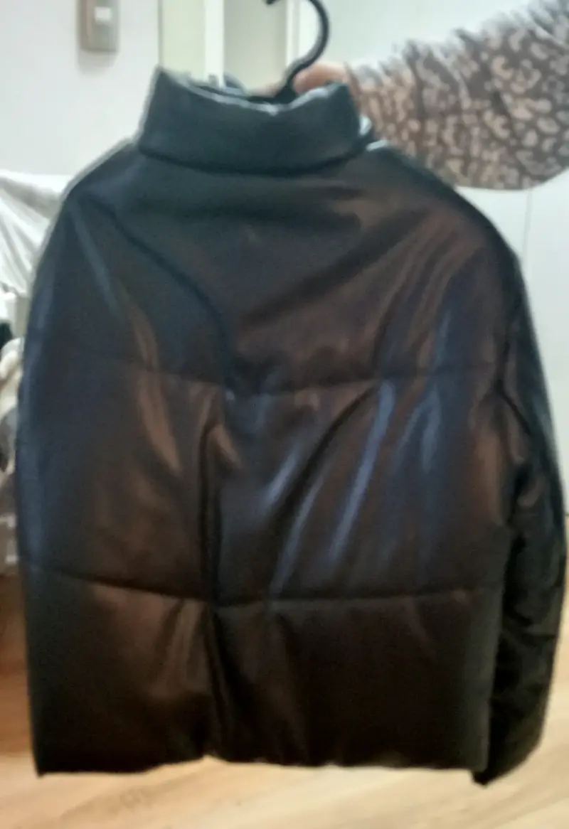 Chaqueta de cuero sintético negra para hombre - 3