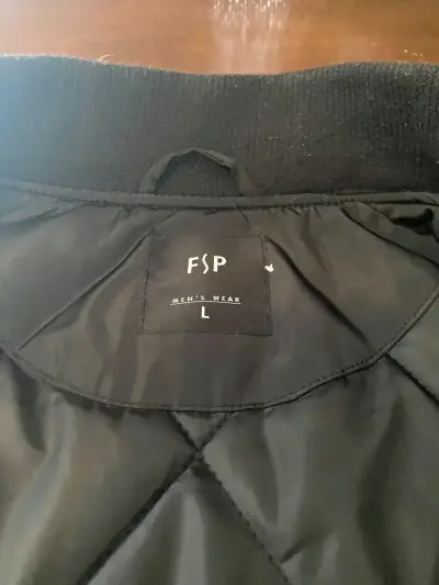 Chaqueta bomber negra FSP para hombre - miniatura 2