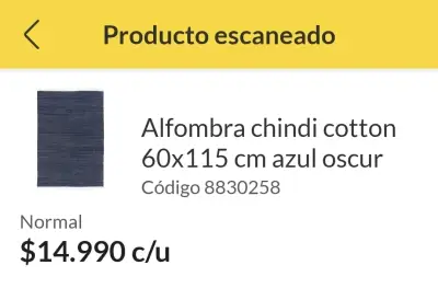 Alfombra home collection de algodón azul oscuro - miniatura 1