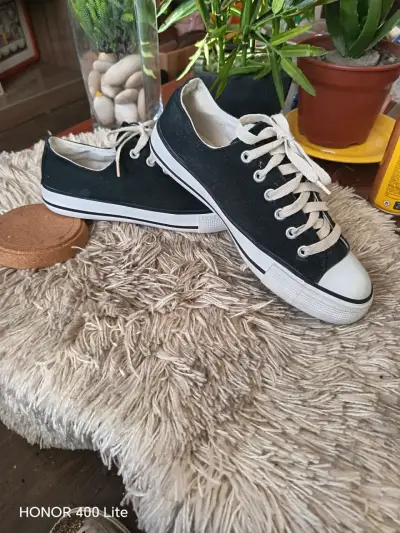 Zapatillas negras casuales unisex - miniatura 2