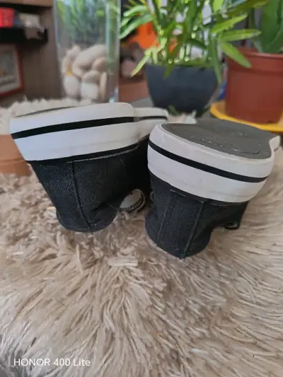Zapatillas negras casuales unisex - miniatura 4