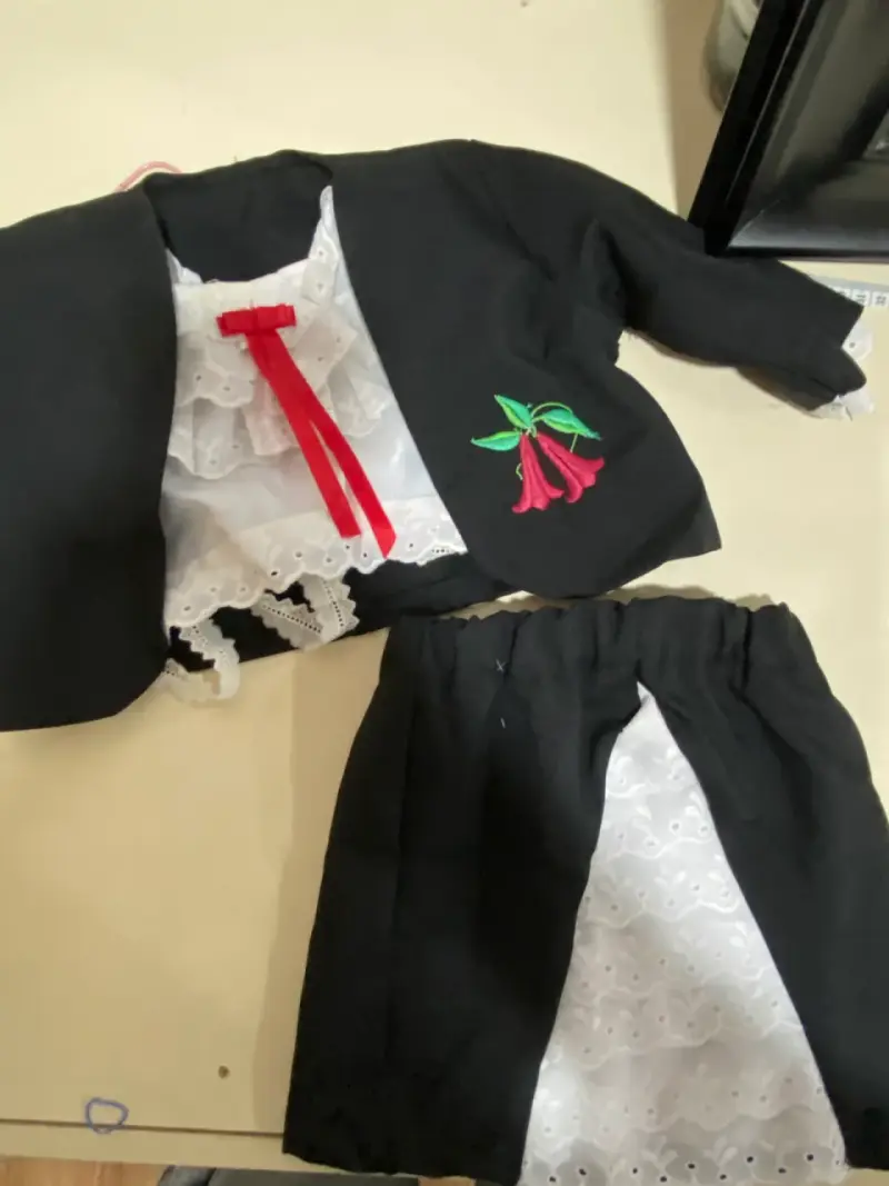 Traje típico chileno para niña con bordado - 2