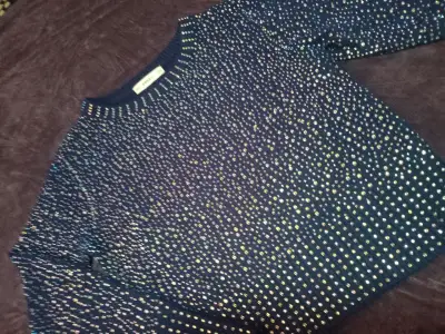 Sweater azul con apliques brillantes Zara Knit - miniatura 2