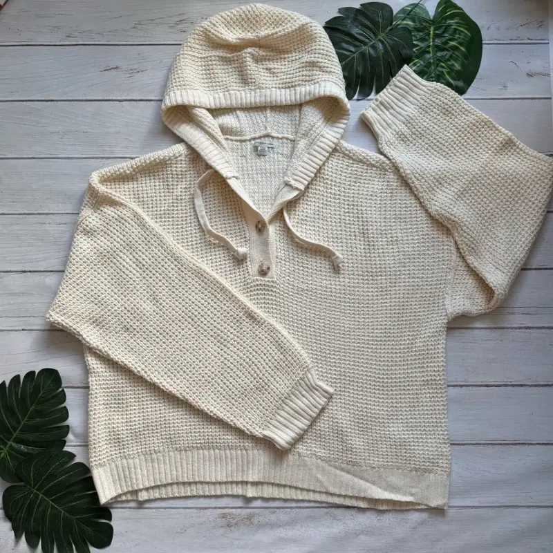 Sweater de punto con capucha American Eagle