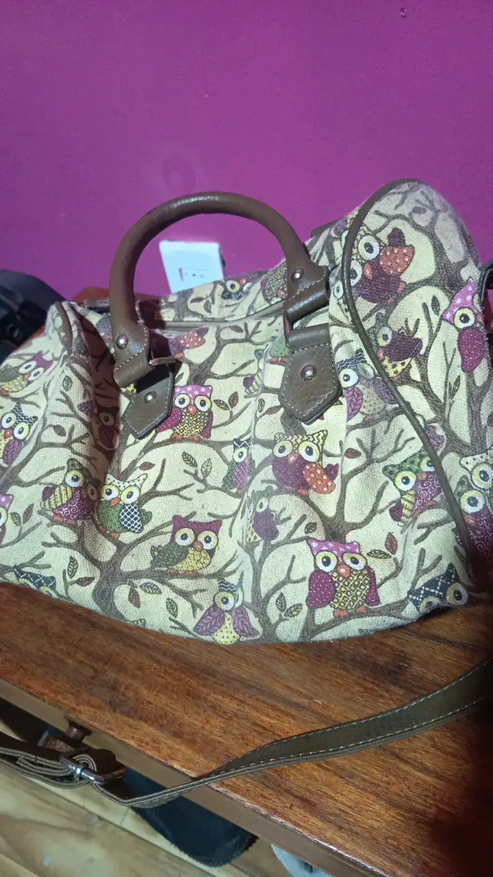 Bolso de mano con diseño de búhos - 2