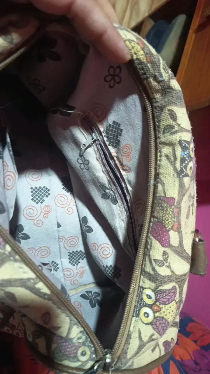 Bolso de mano con diseño de búhos - 3