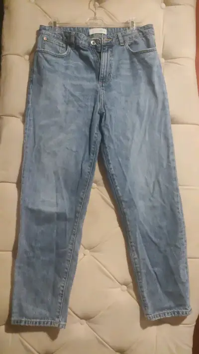 Jeans de mezclilla azul para mujer Zara - miniatura 1