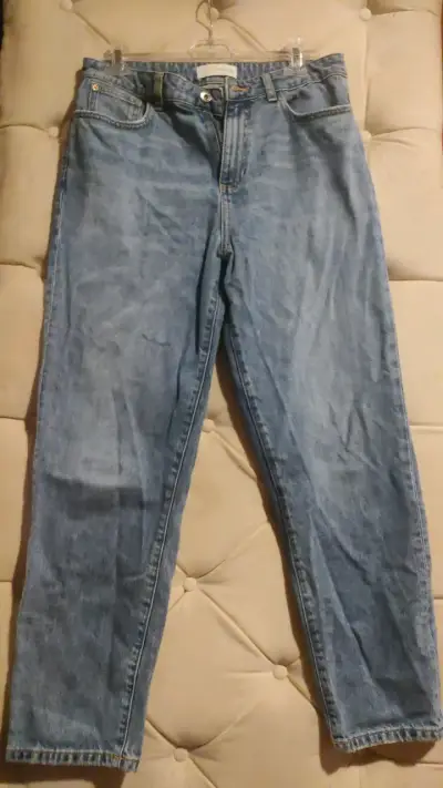 Jeans de mezclilla azul para mujer Zara - miniatura 3