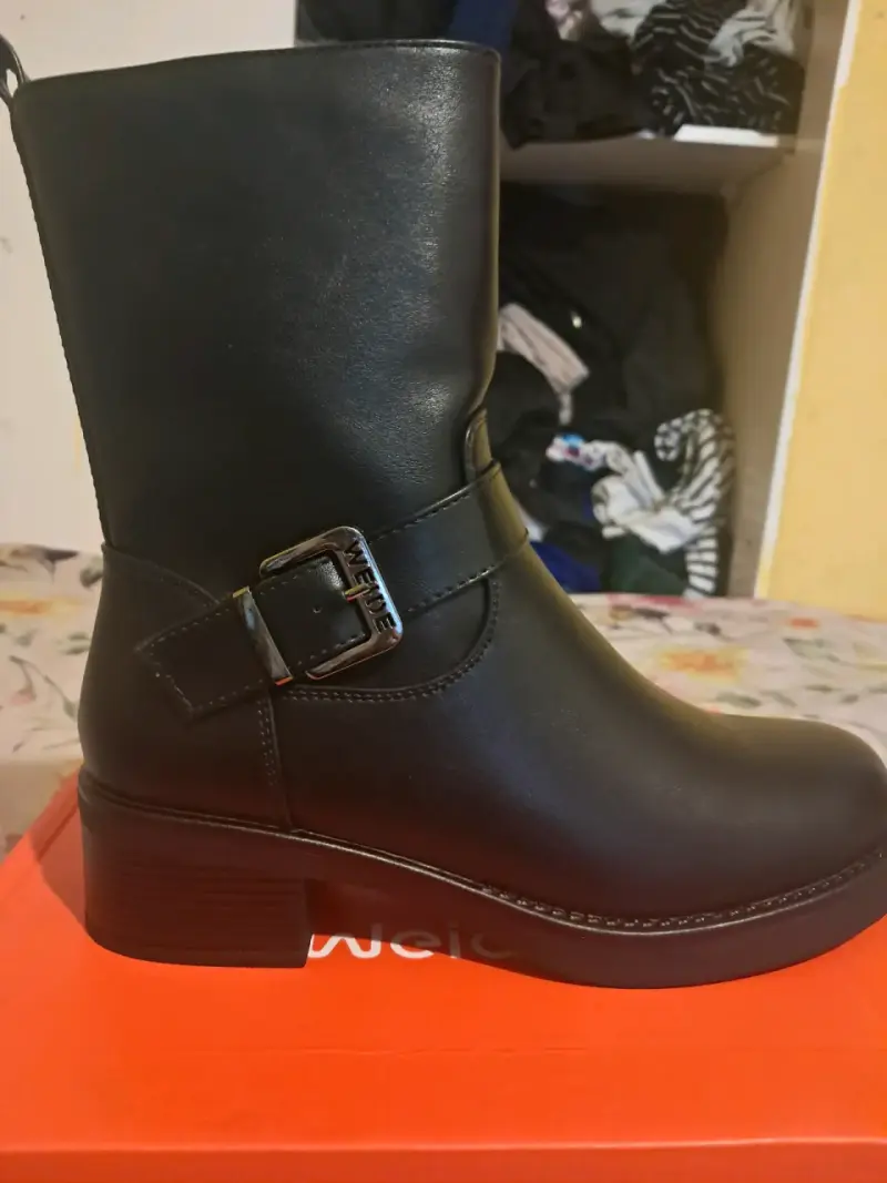 Botas negras de cuero Weide con hebilla - 3
