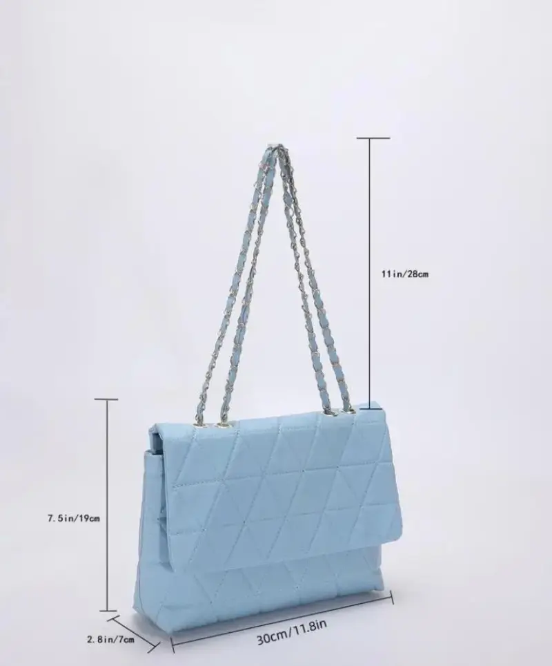 Cartera acolchada con cadena elegante - 3