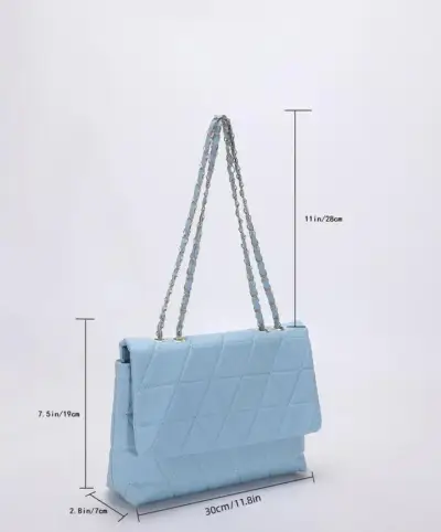 Cartera acolchada con cadena elegante - miniatura 3