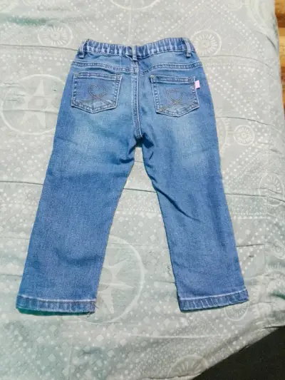 Jeans de niño azul con cintura elástica - miniatura 2