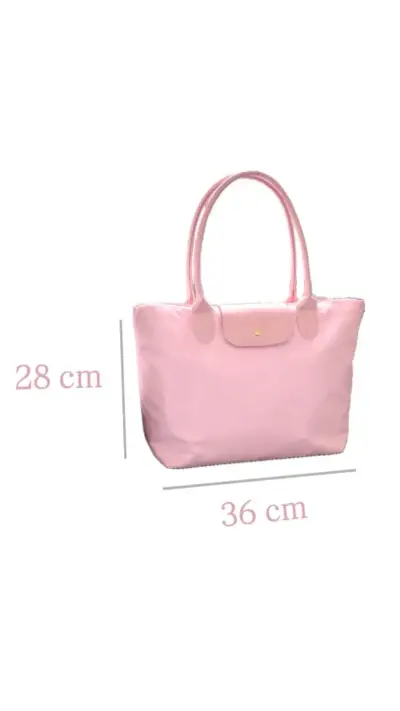 Bolso tote rosa claro elegante y espacioso - miniatura 3