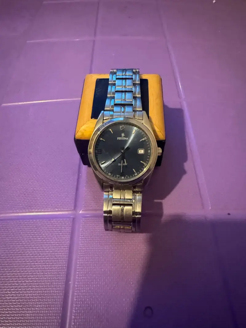 Reloj Festina de acero inoxidable con esfera azul - 3