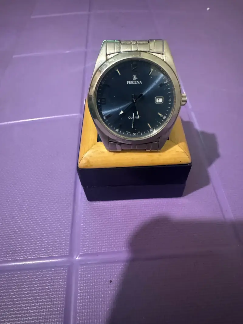 Reloj Festina de acero inoxidable con esfera azul - 4