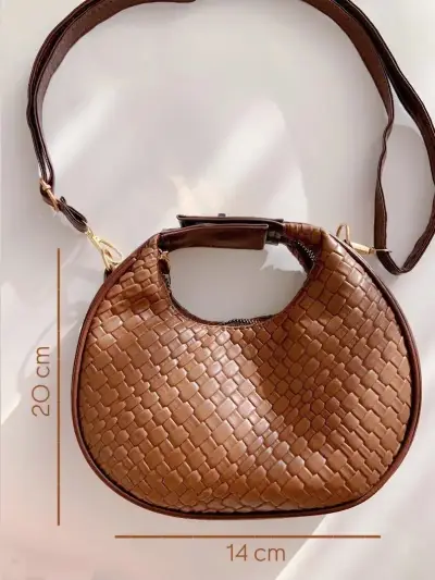 Cartera media luna hobo marrón - miniatura 4
