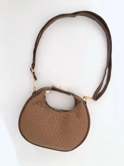Cartera media luna hobo marrón - miniatura 5