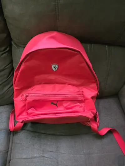 Mochila roja Ferrari Puma con logo - miniatura 1