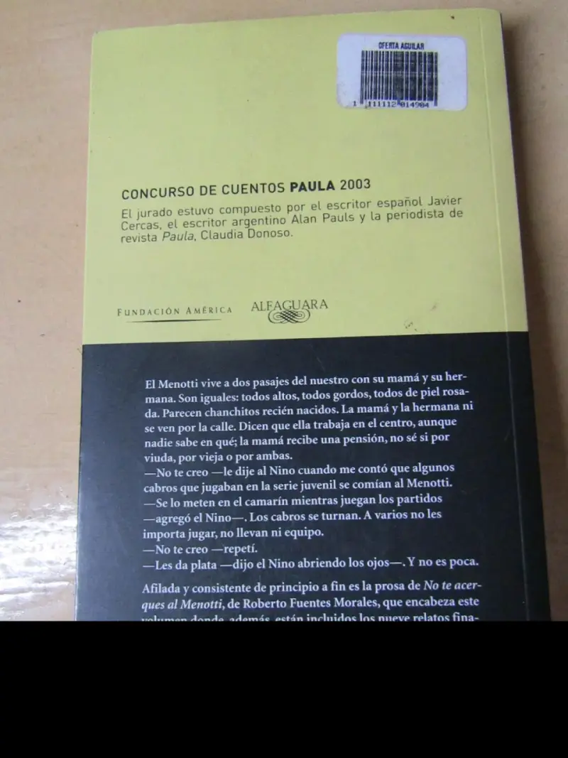 Libro 'No te acerques al Menotti' - 2