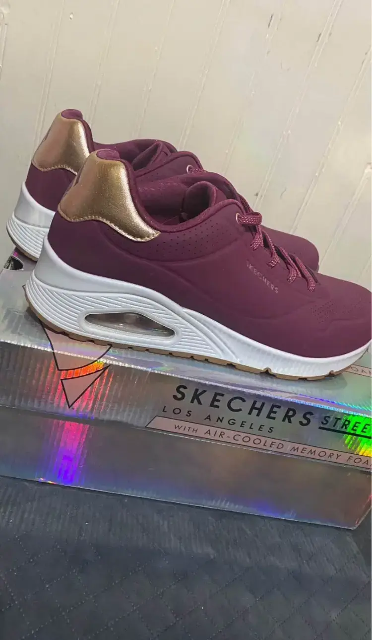 Zapatillas Skechers mujer burdeo - 1