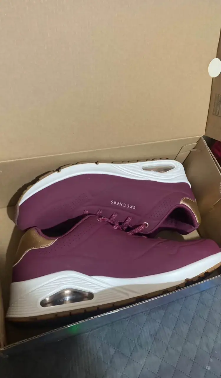 Zapatillas Skechers mujer burdeo - 5