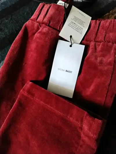Pantalones de pana rojos Sfera Basic - miniatura 2