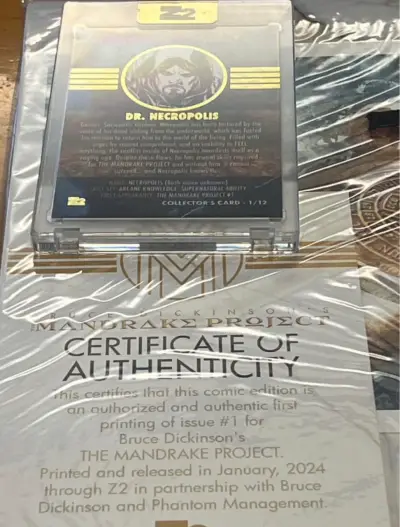 Carta firmada por Bruce Dickinson Mandrake Project - miniatura 4