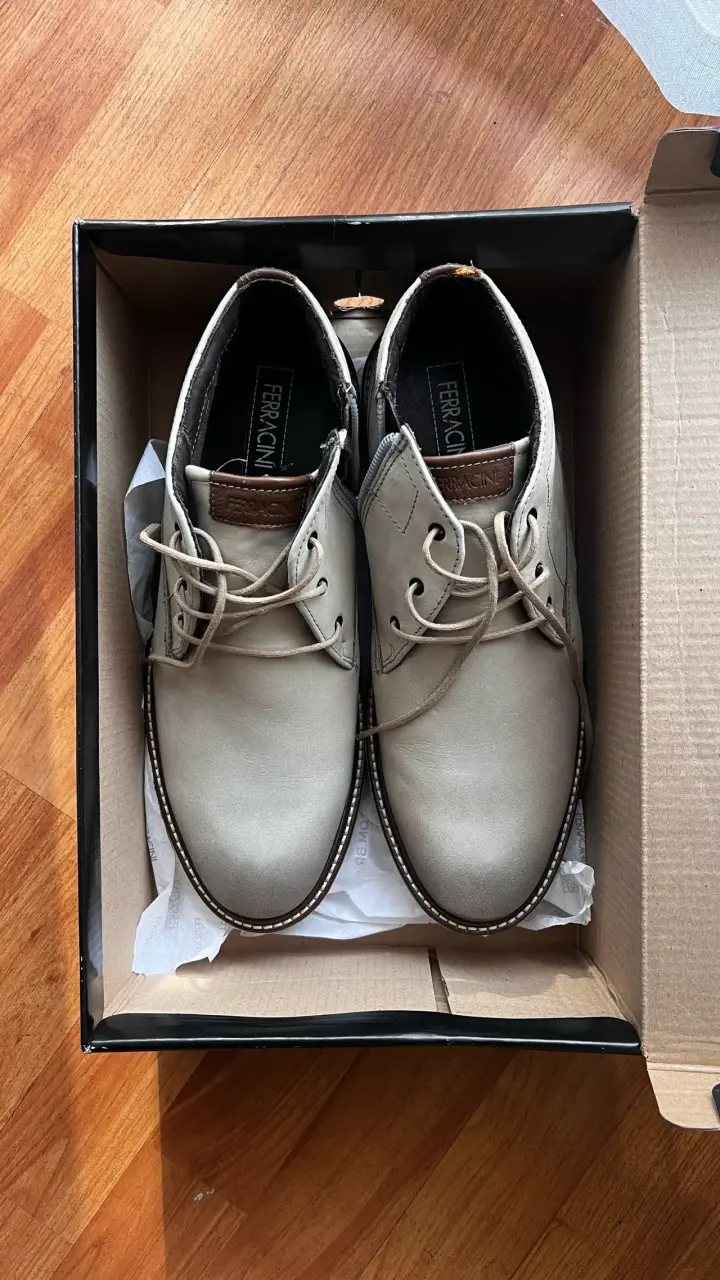 Botines Ferracini 24h beige con cierre lateral - 4