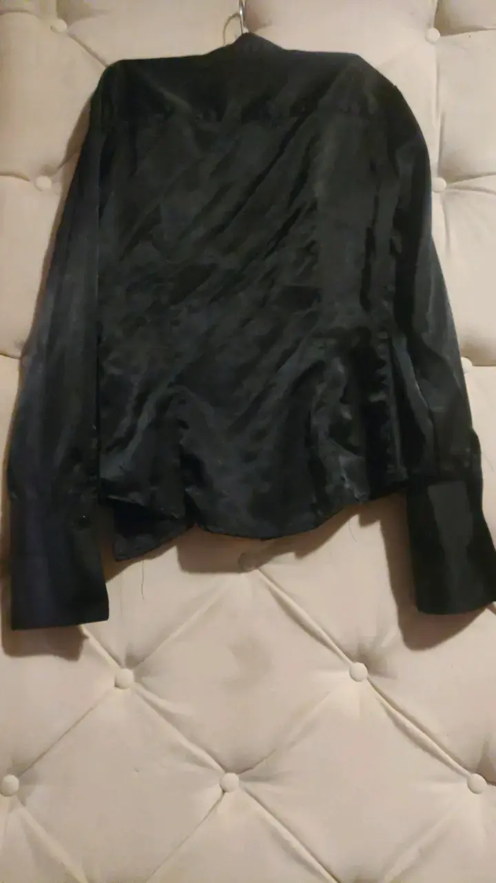 Blusa negra elegante Fouche talla 40 - 5