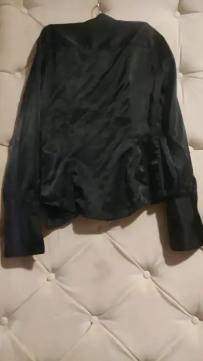 Blusa negra elegante Fouche talla 40 - miniatura 5